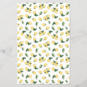 どこに彼女はレモンのブライダルシャワーゲームカード チラシ (裏面)