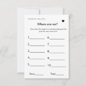 どこに我々旅行テーマゲームブライダルシャワーゲーム 招待状 (正面)