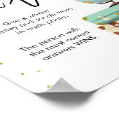 どこに旅行ブライダルシャワーのサインゲーム ポスター (角)