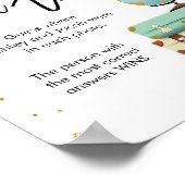 どこに旅行ブライダルシャワーのサインゲーム ポスター (角)