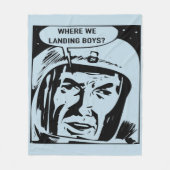 どこに着陸する？毛布 フリースブランケット (正面)