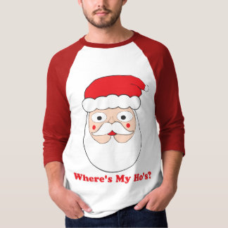 どこに私がHoありますか。 独特におもしろいなサンタクロース Tシャツ