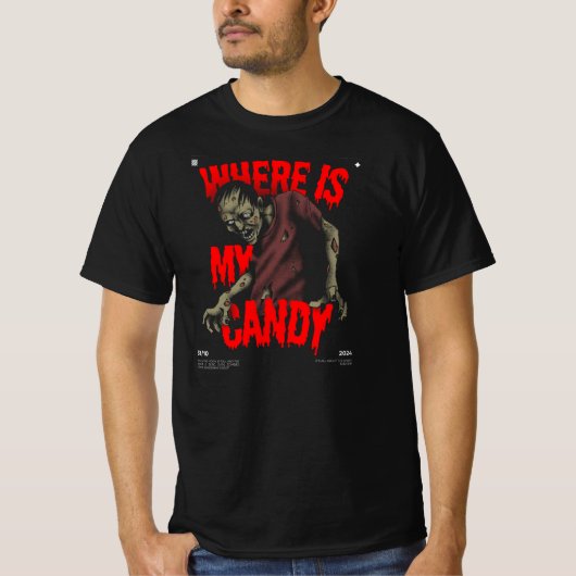 どこに私のお菓子 Tシャツ (正面)