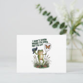 どこに行くのか分からないけどゲイカエル ポストカード (スタンド正面)