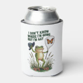 どこに行くのか分からないけどゲイカエル 缶クーラー (缶正面)