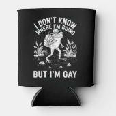 どこに行くのか分からないけどゲイカエル 缶クーラー (正面)