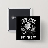 どこに行くのか分からないけどゲイカエル 缶バッジ (正面&裏面)