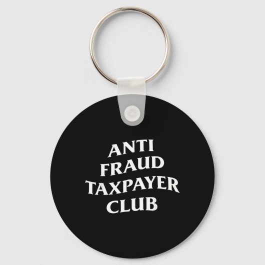 どこに行ったのよ!税金 Anti Fraud 納税者クラブ ジョーク キーホルダー (正面)