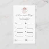 どこに行った?ブライダルシャワーゲーム エンクロージャーカード (正面)