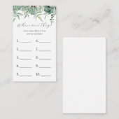 どこに行った？ブライダルシャワーゲーム エンクロージャーカード (正面/裏面)