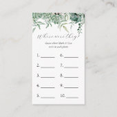 どこに行った？ブライダルシャワーゲーム エンクロージャーカード (正面)