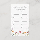 どこに行った？ブライダルシャワーゲーム エンクロージャーカード (正面)