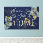 どこに行っても家に帰れる キャンバスプリント (インサイチュ (ウッドフロア))