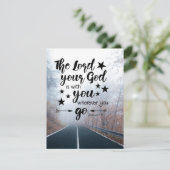 どこに行っても神はあなたと共に - ジョシュア1:9 フラット カード (スタンド正面)