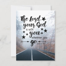 どこに行っても神はあなたと共に - ジョシュア1:9 フラット