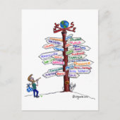 どこへ行く？道路シンボルや象徴はがきカスタマイズ ポストカード (正面)