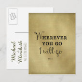 どこへ行こうとも、いつも主があなたと共にいてくださる。 「あなたがどこへ行くにも、あなたの右手に主が 案内ポストカード (正面/裏面)