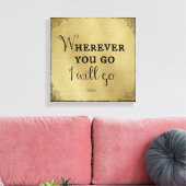 どこへ行っても聖書の節に行く キャンバスプリント (インサイチュ (リビング))