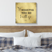 どこへ行っても聖書の節に行く キャンバスプリント (インサイチュ (寝室))