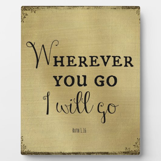 どこへ行っても聖書の節に行く フォトプラーク (正面)