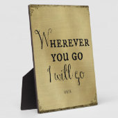 どこへ行っても聖書の節に行く フォトプラーク (側面)