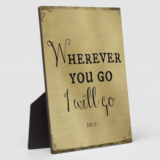 どこへ行っても聖書の節に行く フォトプラーク (側面)