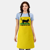 どこへ行っても足を踏む エプロン (着用した状態)
