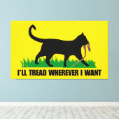 どこへ行っても足を踏む キャンバスプリント (インサイチュ (ウッドフロア))