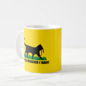 どこへ行っても足を踏む コーヒーマグカップ (正面左)