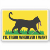 どこへ行っても足を踏む シール (正面)