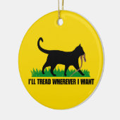 どこへ行っても足を踏む セラミックオーナメント (左)