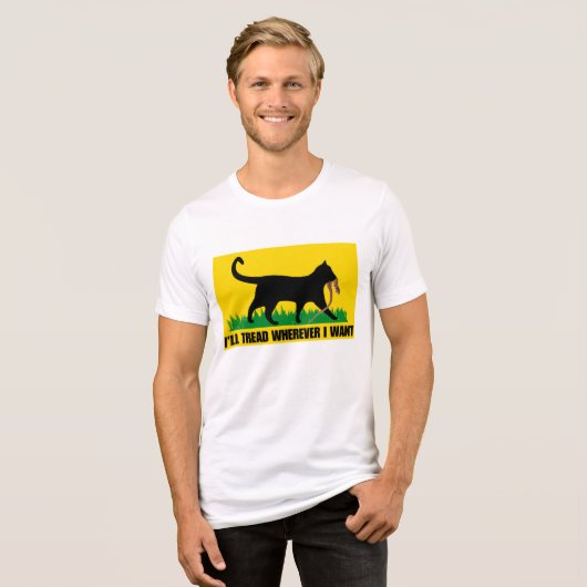 どこへ行っても足を踏む トライブレンドＴシャツ (正面全面)