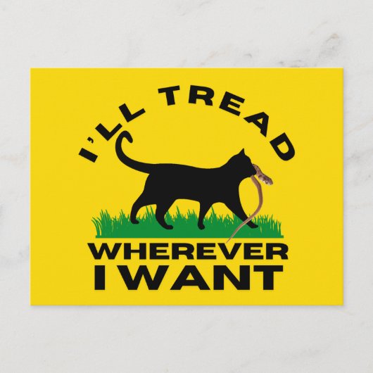 どこへ行っても足を踏む ポストカード (正面)