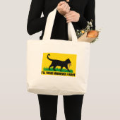 どこへ行っても足を踏む ラージトートバッグ (正面(商品))