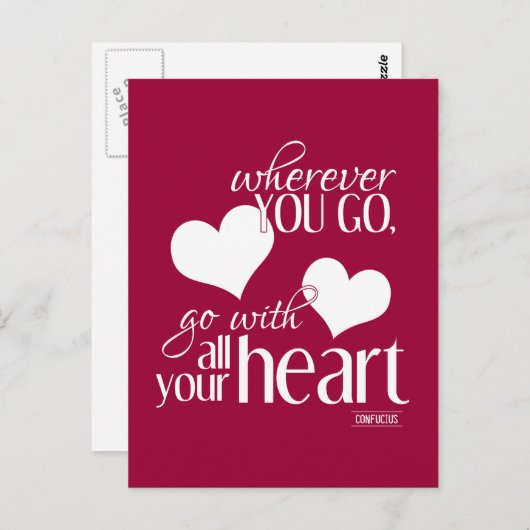 どこへ行っても、すべてのハートを持って行く ポストカード (正面/裏面)