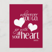 どこへ行っても、すべてのハートを持って行く ポストカード (正面)