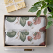 どこまでもスイートなストロベリー&フラワーパターン 薄葉紙 (ギフト)