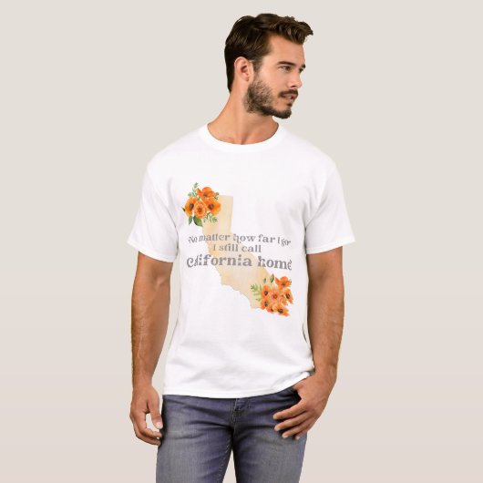 どこまで行ってもカリフォルニアと呼んでいる Tシャツ (正面フル)