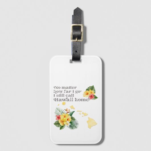 どこまで行ってもハワイ・ホームに電話する ラゲッジタグ (正面縦)