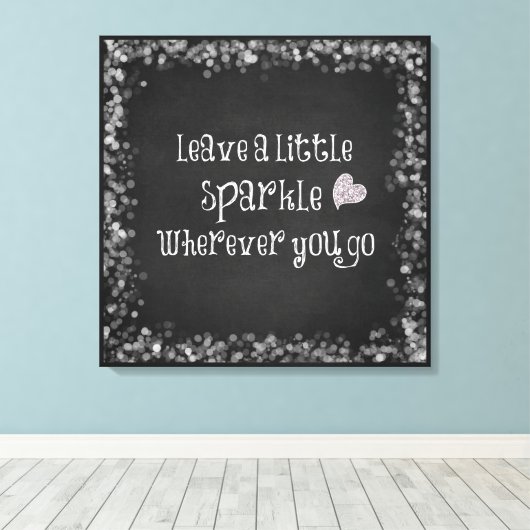 どこ離れに行っても少し輝く引用文 キャンバスプリント (インサイチュ (ウッドフロア))