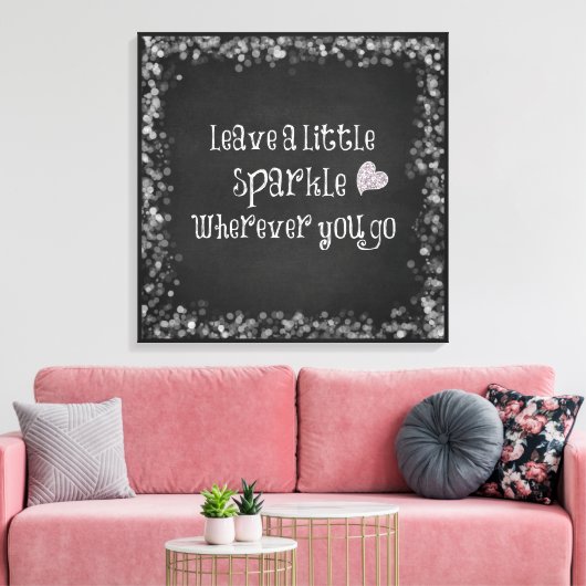 どこ離れに行っても少し輝く引用文 キャンバスプリント (インサイチュ (リビング))