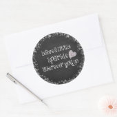 どこ離れに行っても少し輝く引用文 ラウンドシール (封筒)