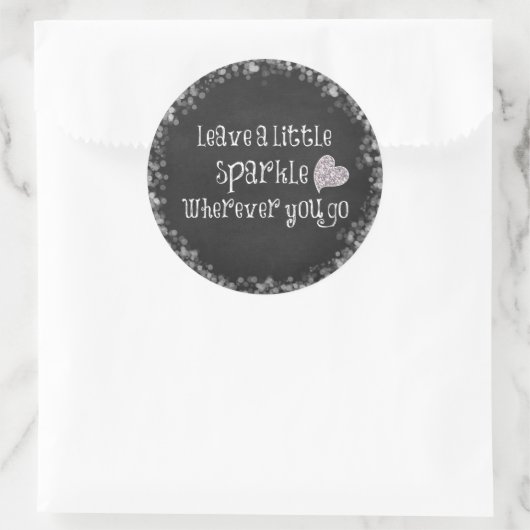 どこ離れに行っても少し輝く引用文 ラウンドシール (バッグ)