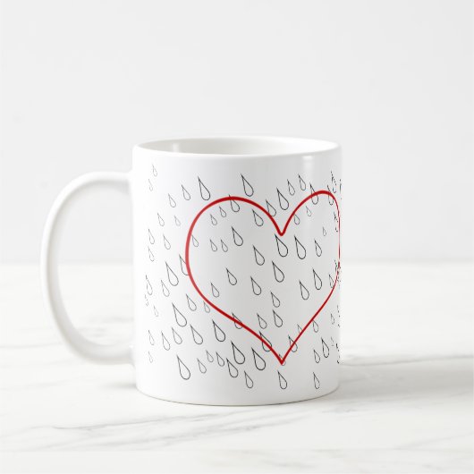 どしゃ降る雨 コーヒーマグカップ (左)