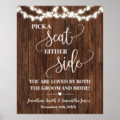 どちらの国の結婚式でも座席を選ぶ ポスター (正面)