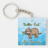 どちらも速くも怒りもない怠け者の木の枝 キーホルダー (正面)