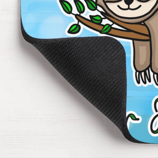 どちらも速くも怒りもない怠け者の木の枝 マウスパッド (コーナー)