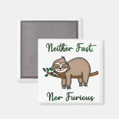 どちらも速くも怒りもない怠け者の木の枝 マグネット (正面/裏面)