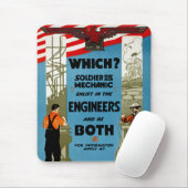 どちら？兵隊さん、それとも整備士 マウスパッド (マウス)