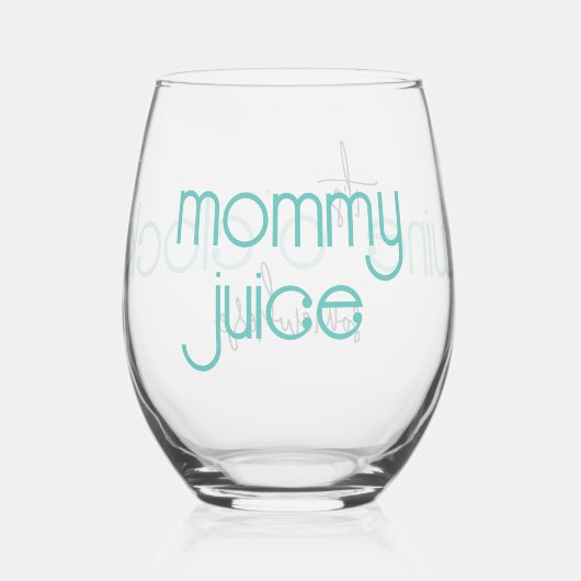 どっかおもしろいかワインだ ステムなしワイングラス (裏面)